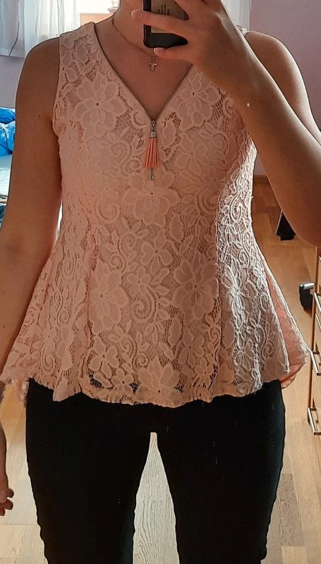 Aprikofarbene Topbluse