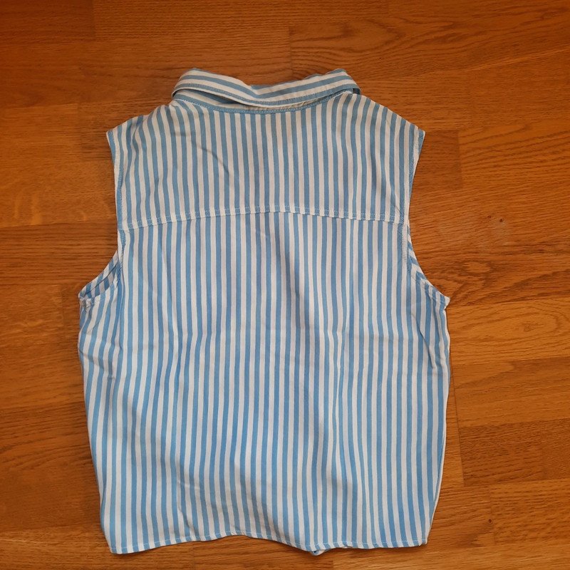 weiß-blau gestreiftes Top von H&M