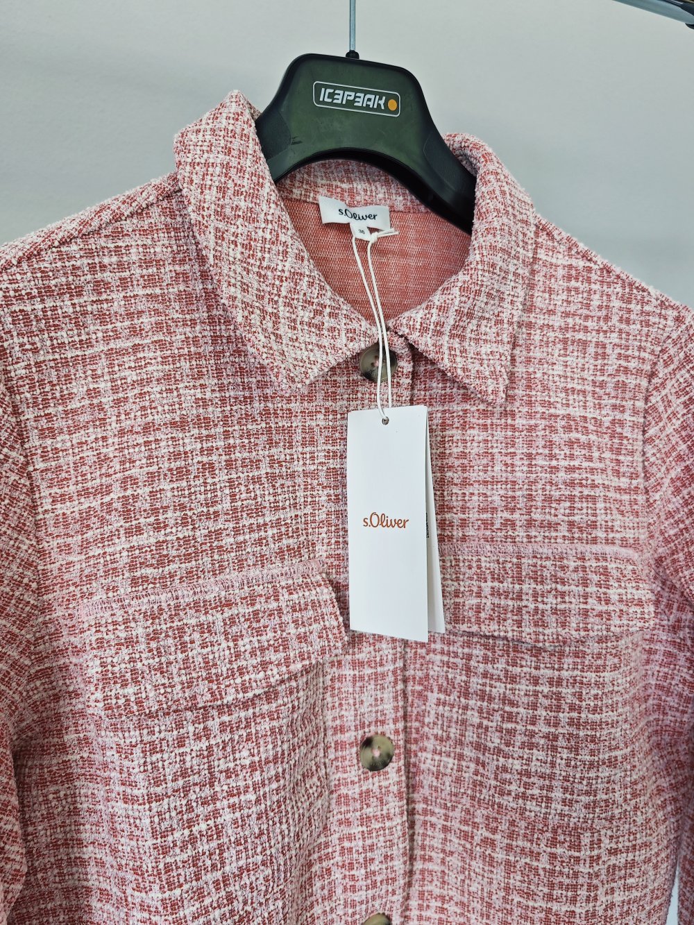 s.Oliver Bouclé Jacke Sweat Rosa S NEU