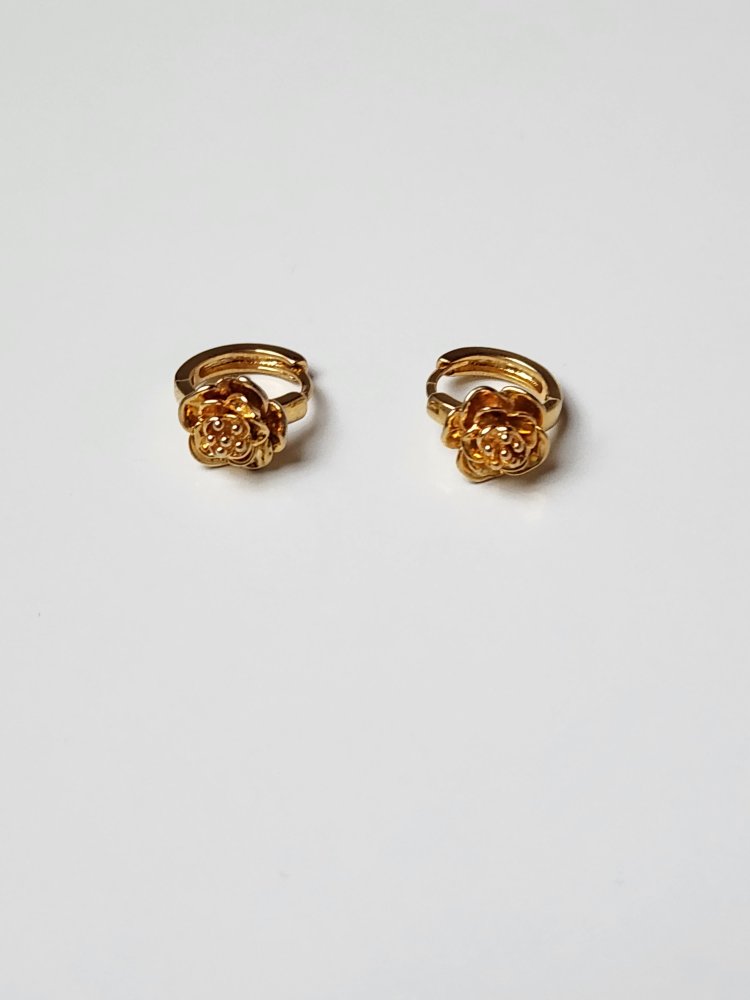 Rose Ohrringe gold farbig