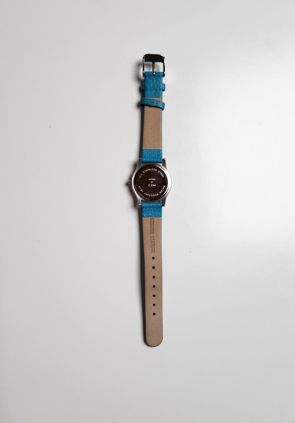 Blaue Leder Armanduhr von Adora