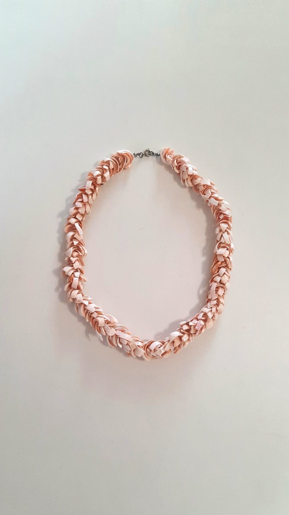 Vintage Muschel Halskette rosa