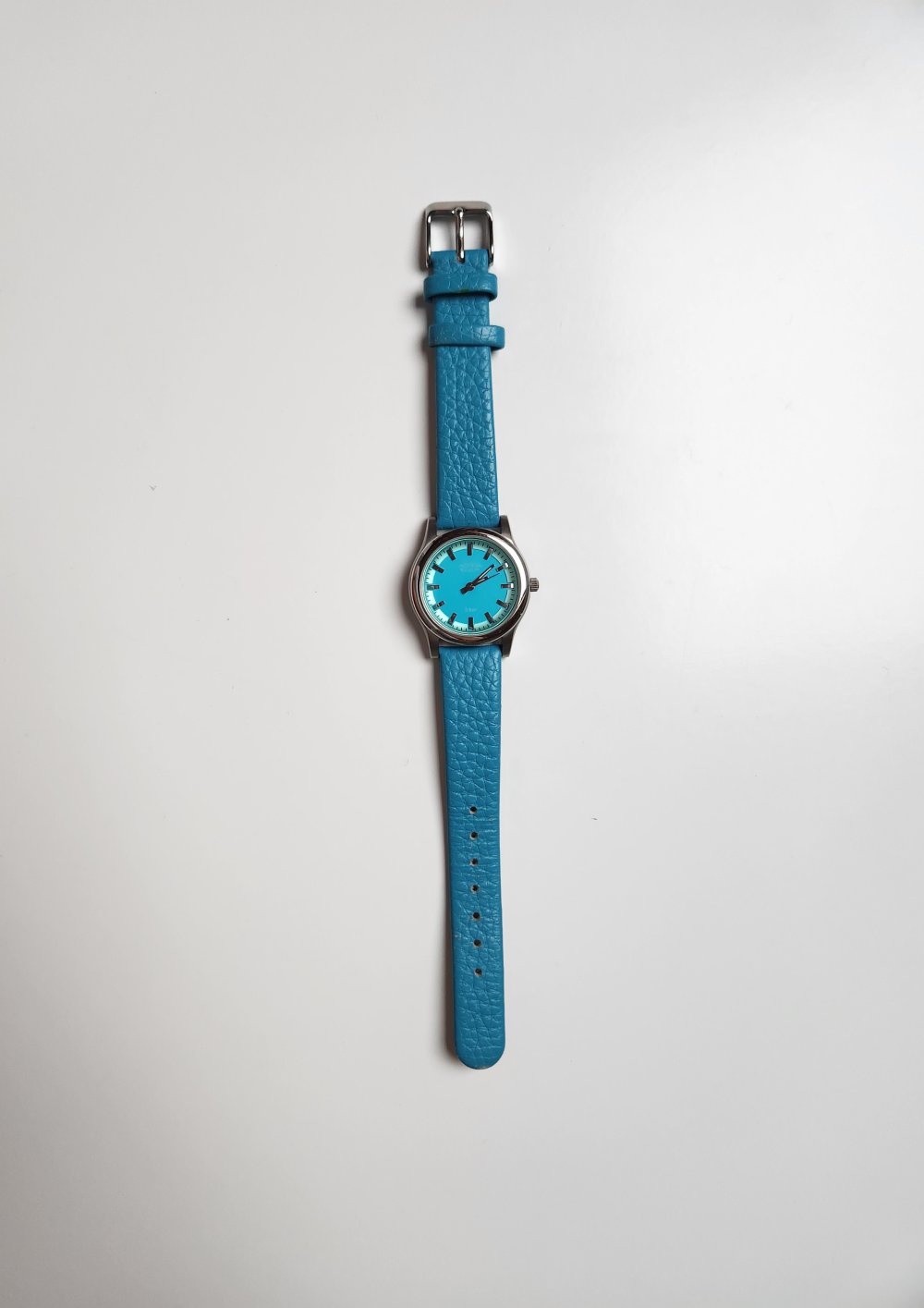 Blaue Leder Armanduhr von Adora