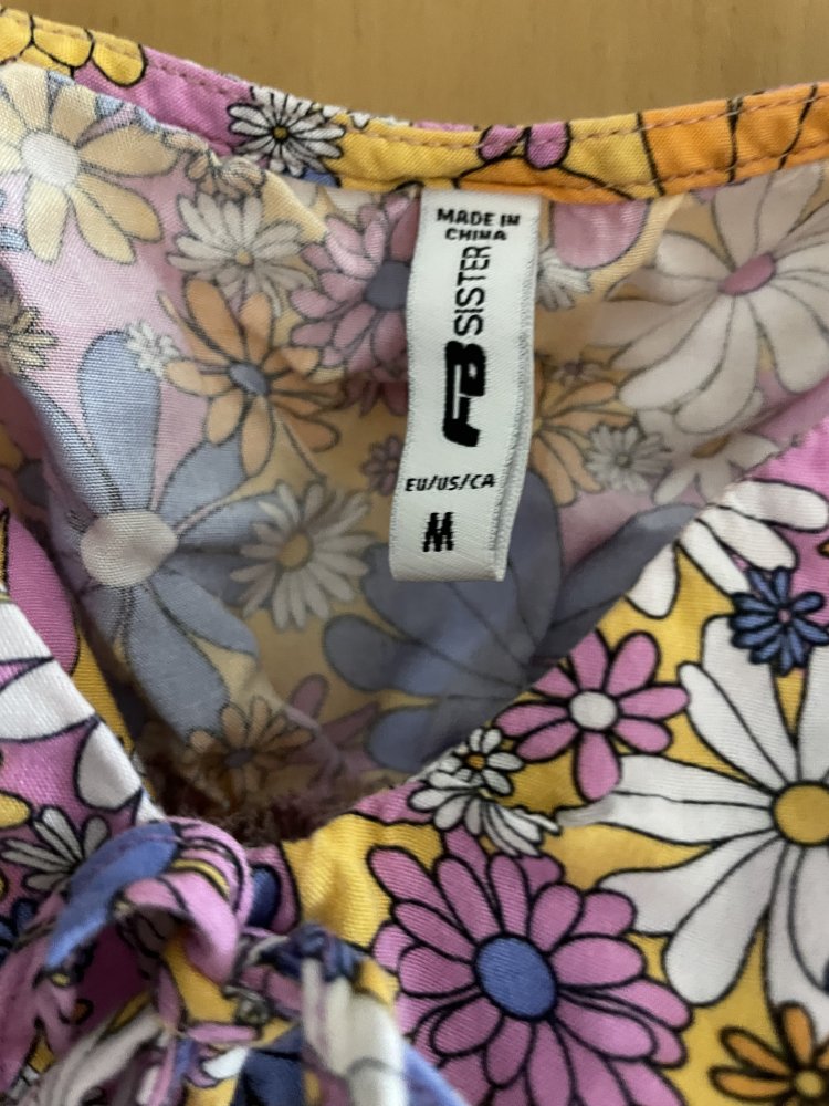 Süße bunte Crop Bluse offshoulder Blumenmuster M New Yorker