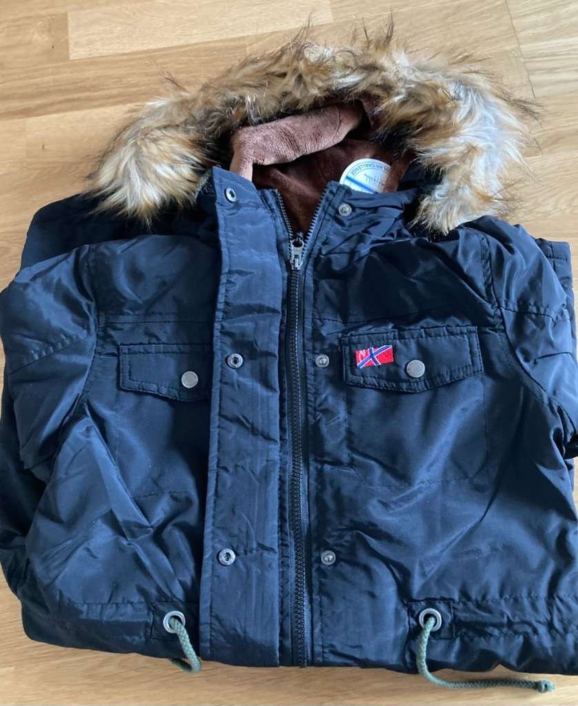 Damenparka mit Teddyfell S/36 schwarz