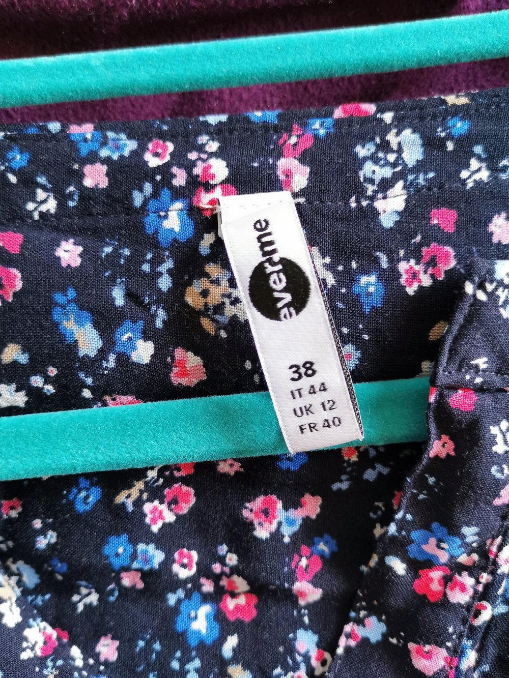 Bluse Takko ever me blau pink geblümt Blümchen Gr. 38 3/4 Arm