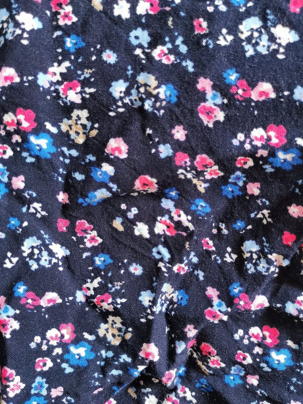 Bluse Takko ever me blau pink geblümt Blümchen Gr. 38 3/4 Arm
