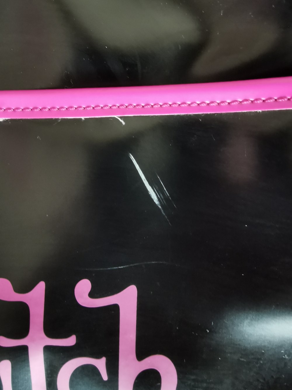 Umhängetasche Schultasche Von Dutch Vintage schwarz pink