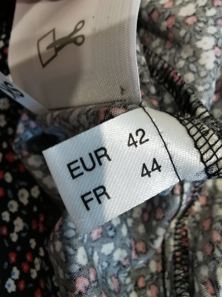 Millefleur Blümchenmuster Bluse dunkelblau Gr. 42 Yessica by C&A 