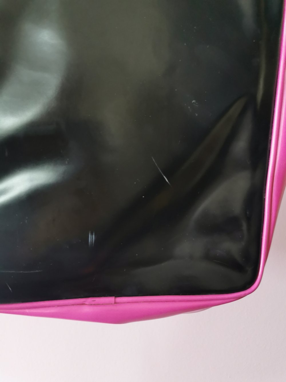 Umhängetasche Schultasche Von Dutch Vintage schwarz pink