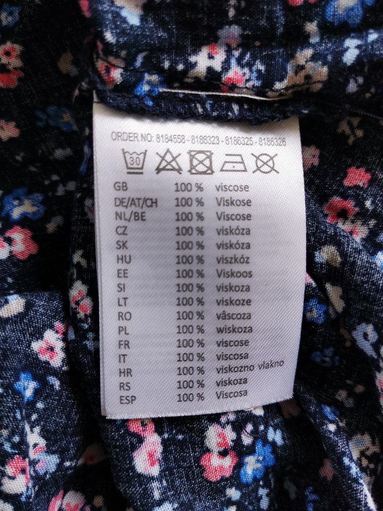 Bluse Takko ever me blau pink geblümt Blümchen Gr. 38 3/4 Arm