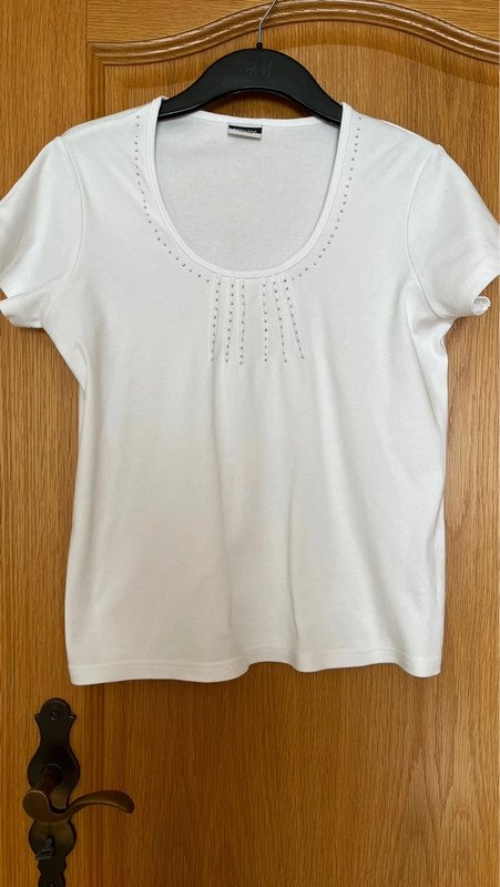Shirt, Gr.40/42/M, Kurzarm, weiß
