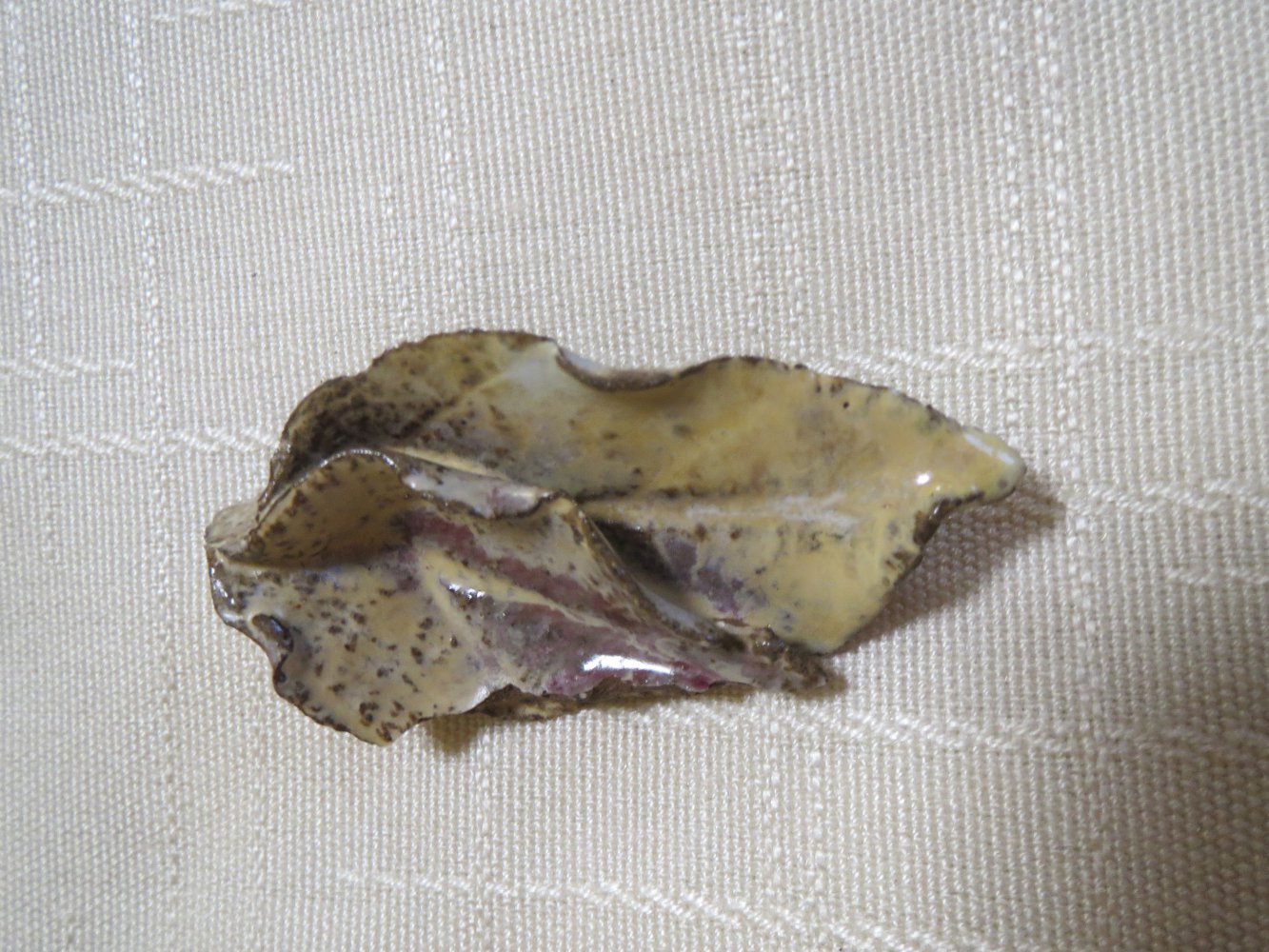 Brosche, Vinage, Herbst, 2 Blätter