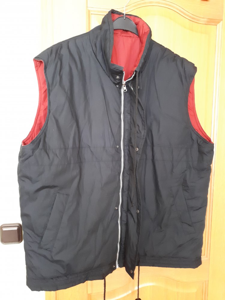Weste, Gr.XXL, schwarz-rot