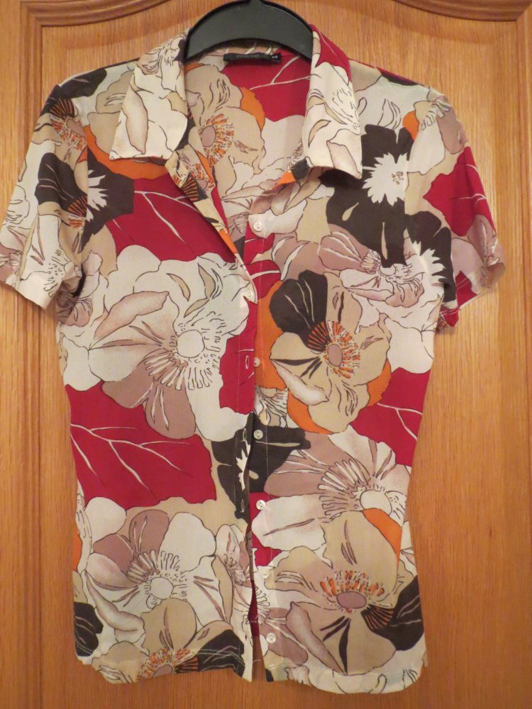 2-Teiler Bluse und Rock, Gr.36/S, Blumenmuster