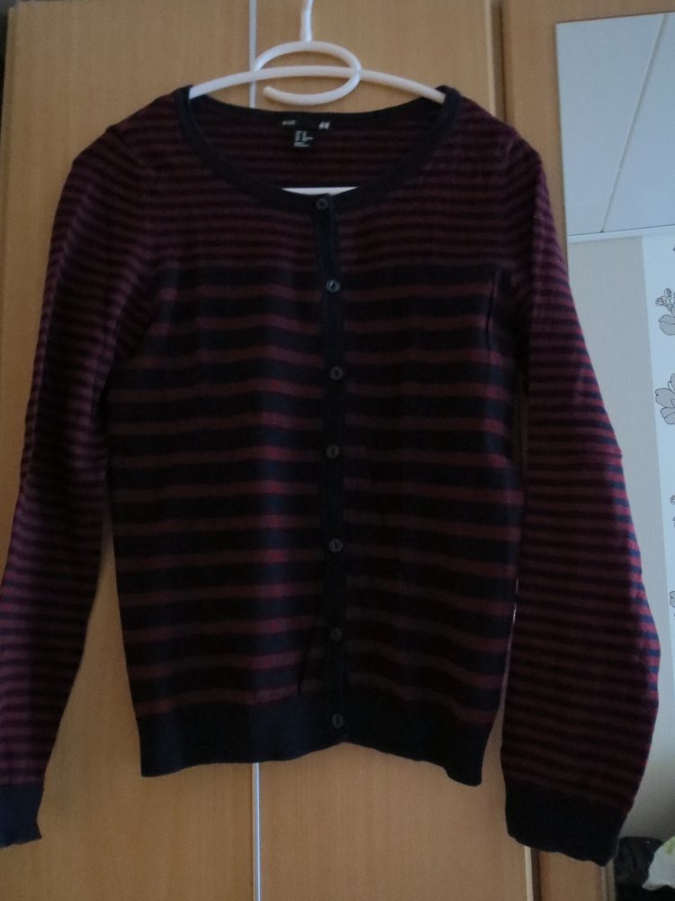 Cardigan, Gr.34/XS, gestreift