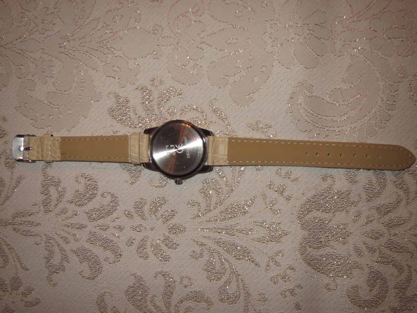 Damenuhr Quarz *JG* mit Creme farbenes Armband, NEU