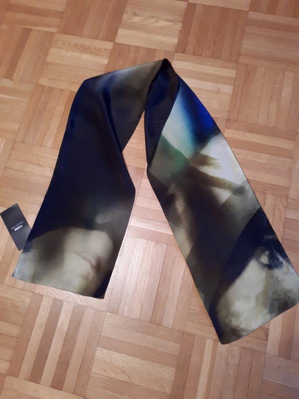 Kleid mit Schal, Gr.42/M, Etuikleid, sehr schick