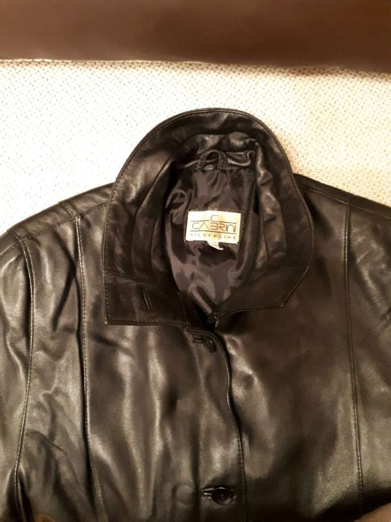 Ledermantel, kurz, Gr.40/ M, schwarz, Cabrini