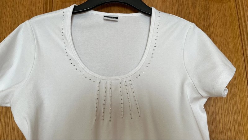 Shirt, Gr.40/42/M, Kurzarm, weiß