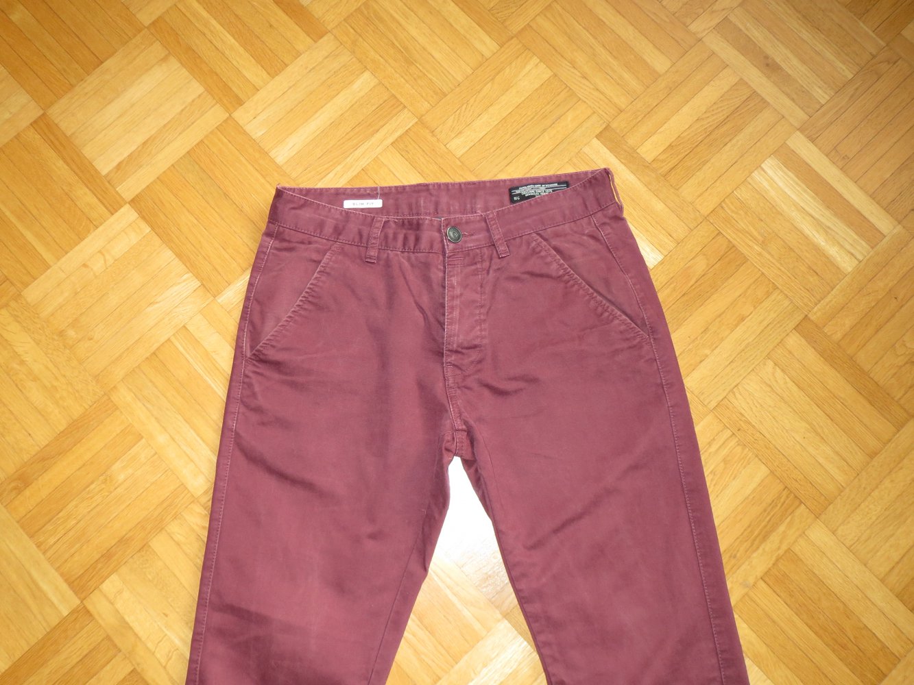 Jeans, Chinohose, Gr.31/32, bordeaux