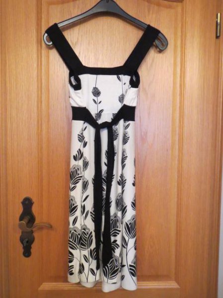 Kleid, mit Jäckchen, Gr.XS/S, schwarz-weiß