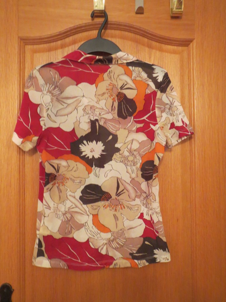 2-Teiler Bluse und Rock, Gr.36/S, Blumenmuster