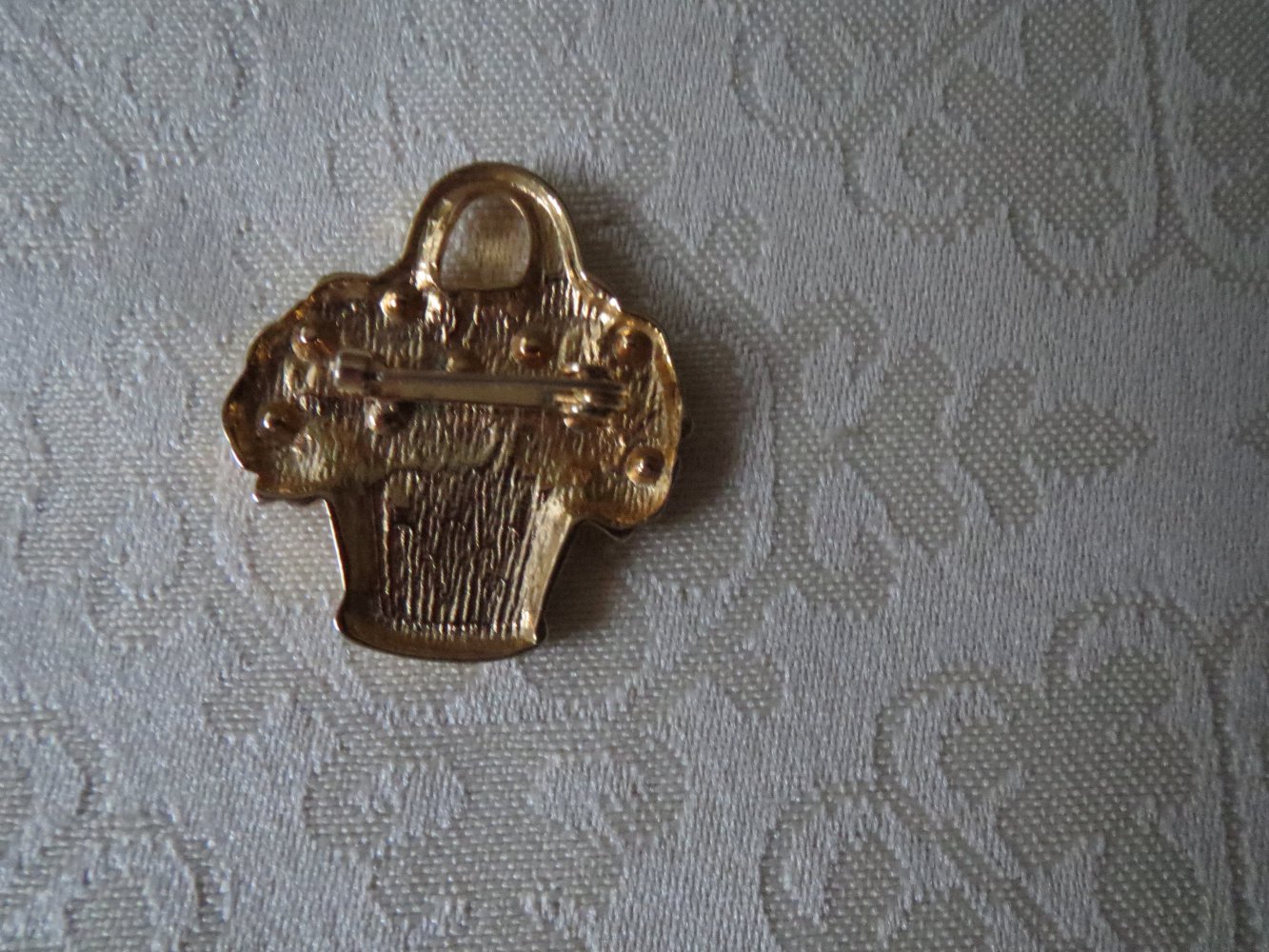 Brosche, Vintage, Körbchen