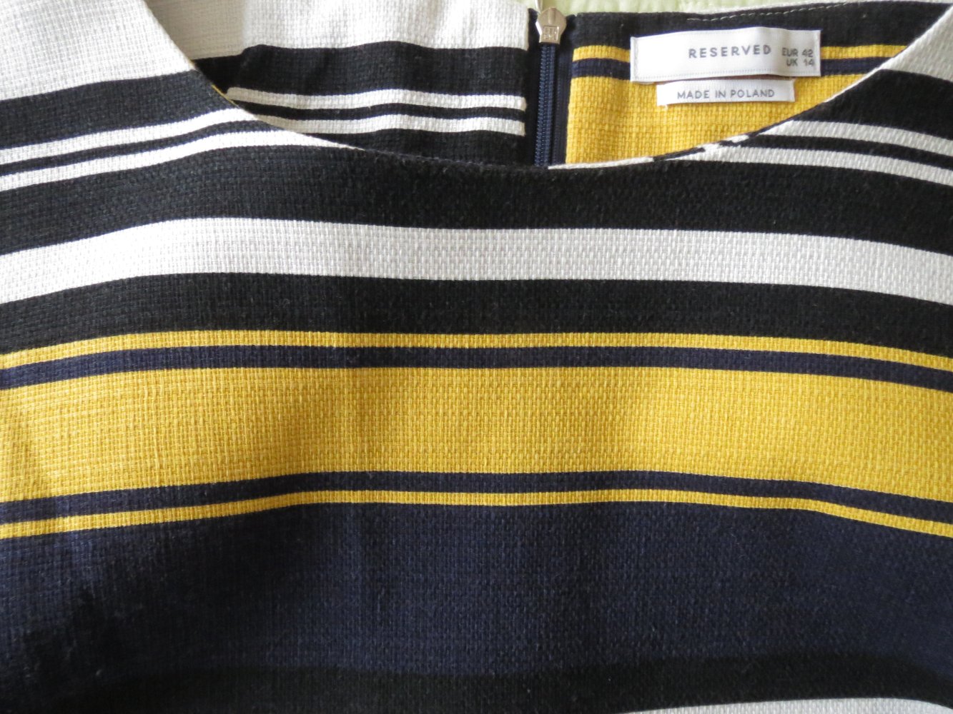 Kleid, Gr.42/M, gestreift, Kurzarm