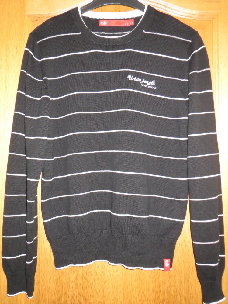 Pullover, Gr.M, schwarz, gestreift