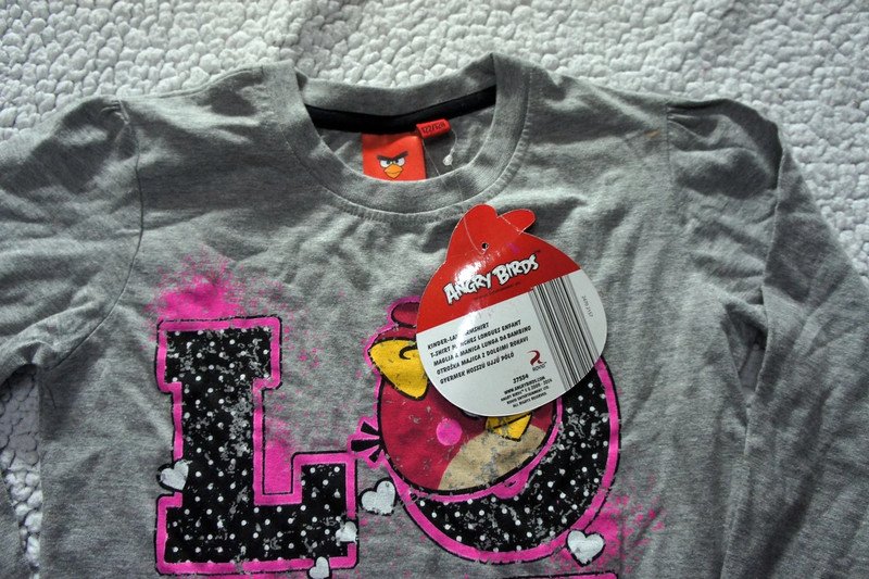 Angry Birds Langarmshirt grau Neu Gr. 122 128