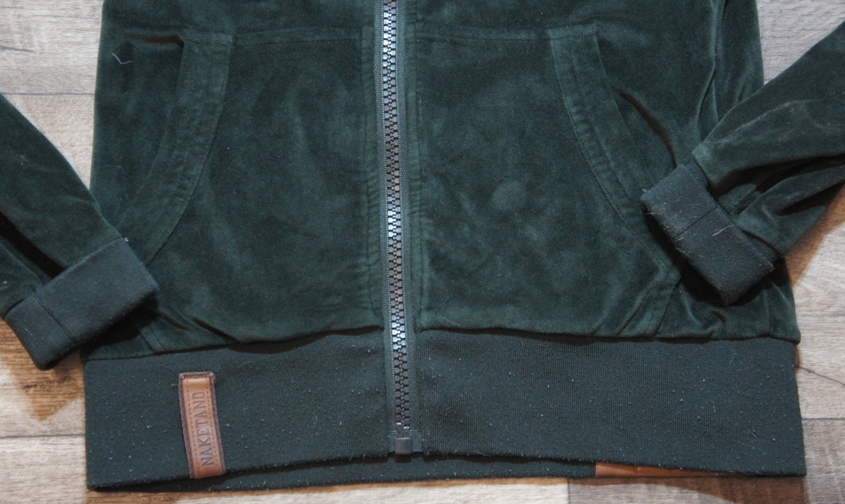 Jacke grün Naketano Bänder Gr. XS 34