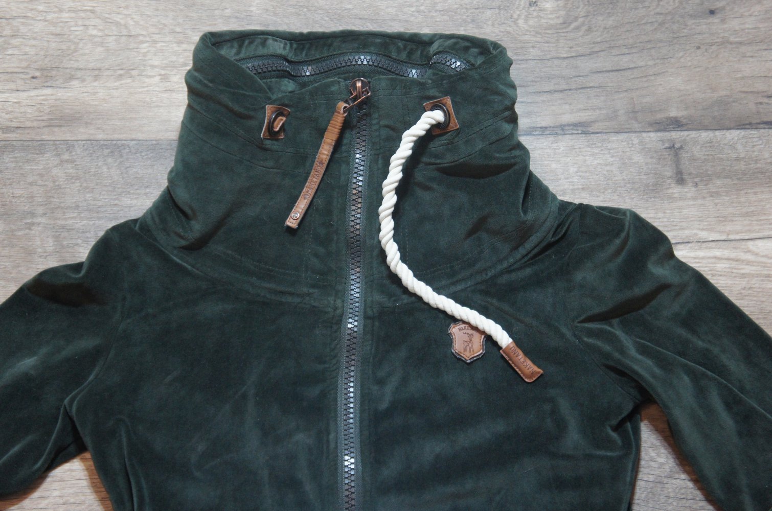 Jacke grün Naketano Bänder Gr. XS 34