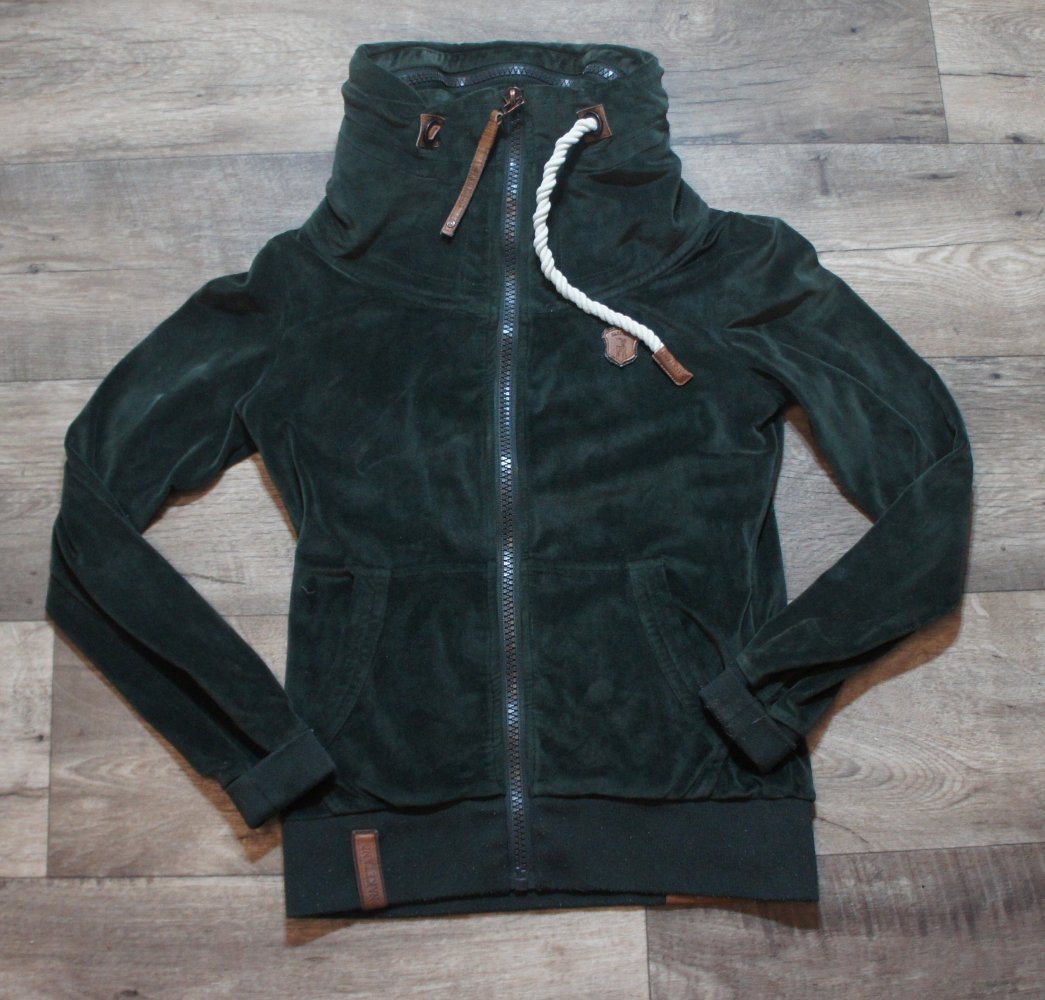 Jacke grün Naketano Bänder Gr. XS 34
