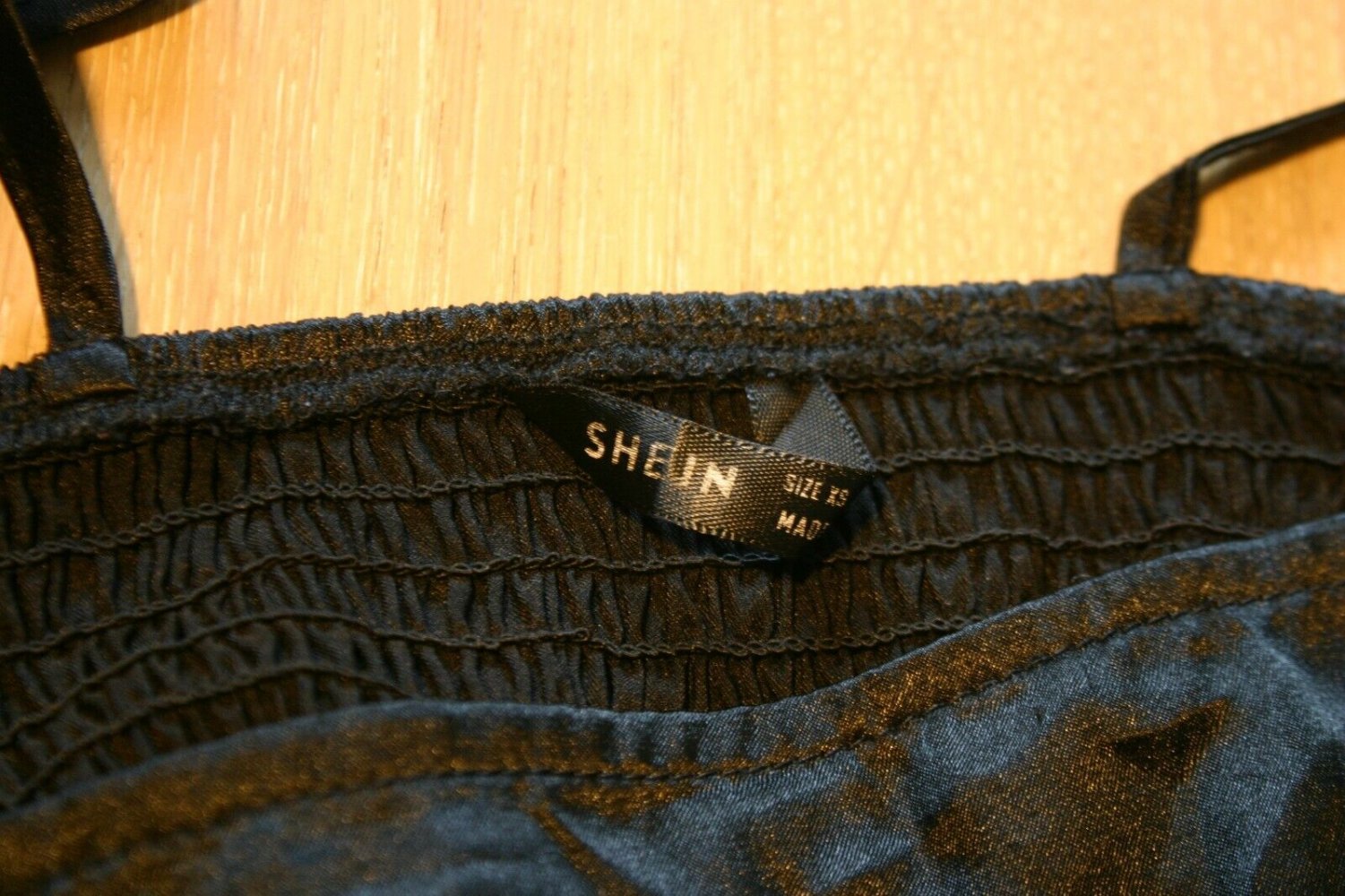 Satin Crop Top | Gr. 34 | schwarz | Shein