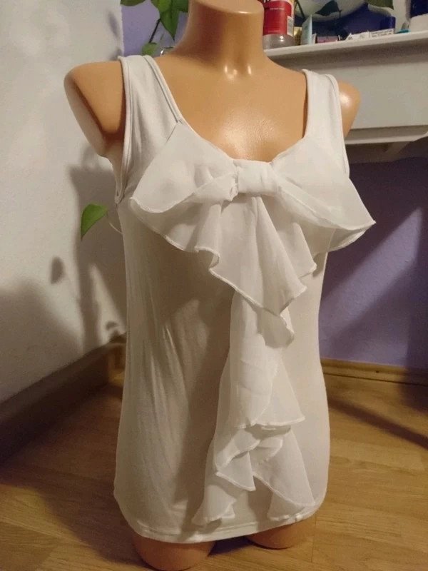 Bluse Top | Gr. XS 34 | weiß | Ann Christine