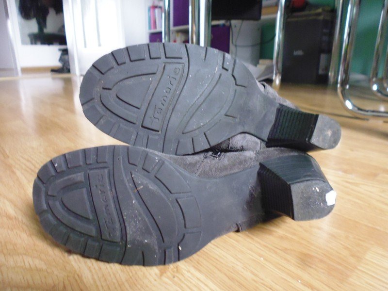 graue Schlupf Stulpen Stiefel Gr. 38 Tamaris