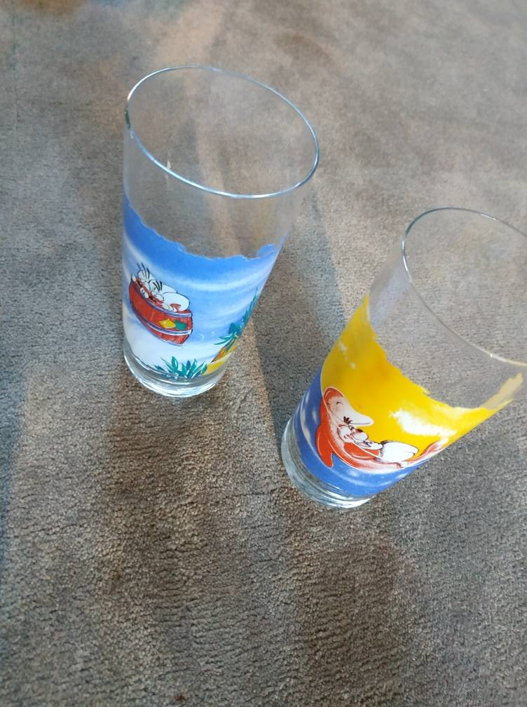 Original 90er Jahre Diddl Maus Trinkgläser Set