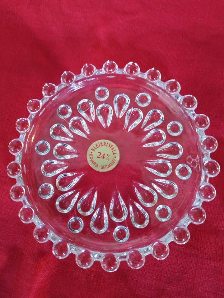 Vintage 60s 60er Jahre Bleiglas Untersetzer Glas Glasuntersetzer