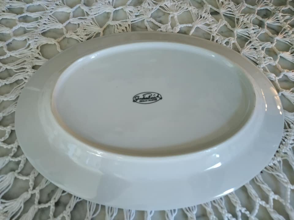 Vintage 90s 90er Jahre Sandra Rich Porzellan Platte Blumen
