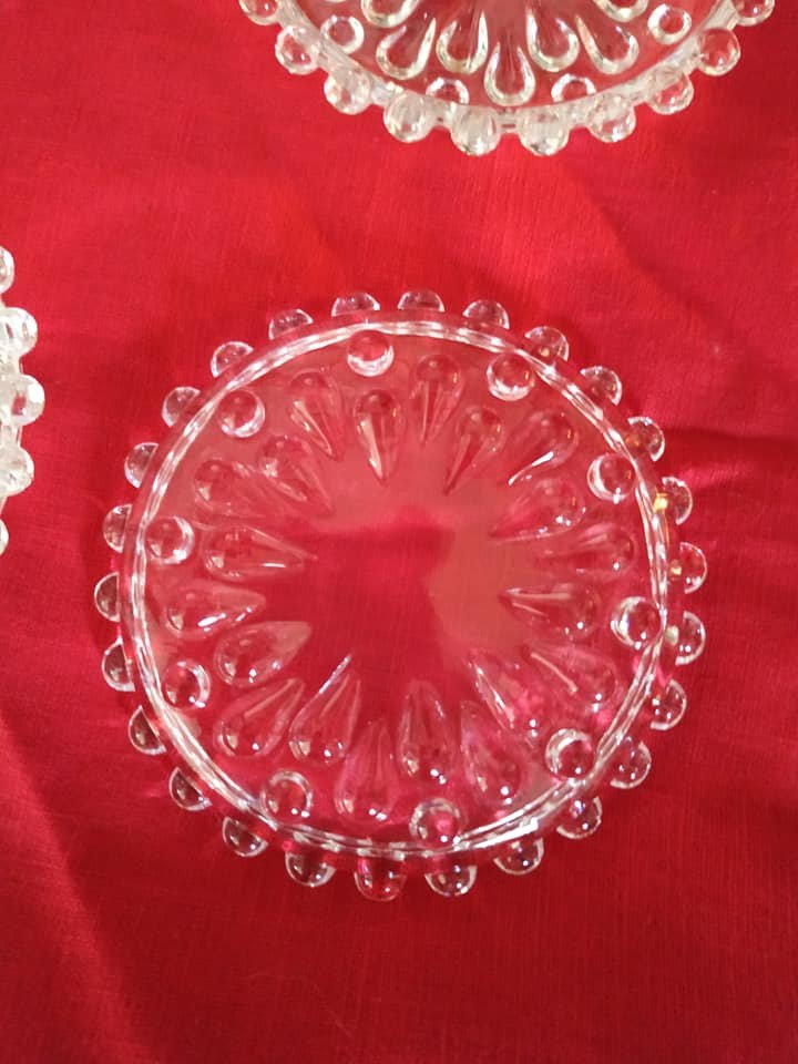 Vintage 60s 60er Jahre Bleiglas Untersetzer Glas Glasuntersetzer