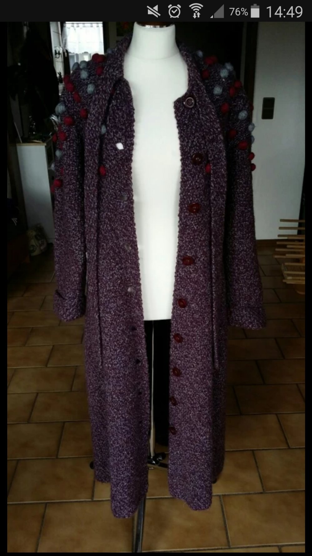 Unikat True Vintage 70s Woll Strick Mantel Volklore Trachten Blogger