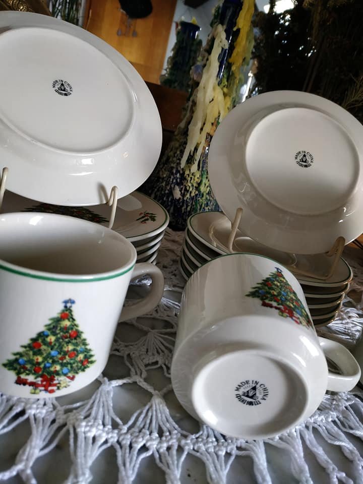 Weihnachts Kaffe Service vintage 90s 90er Weihnachten