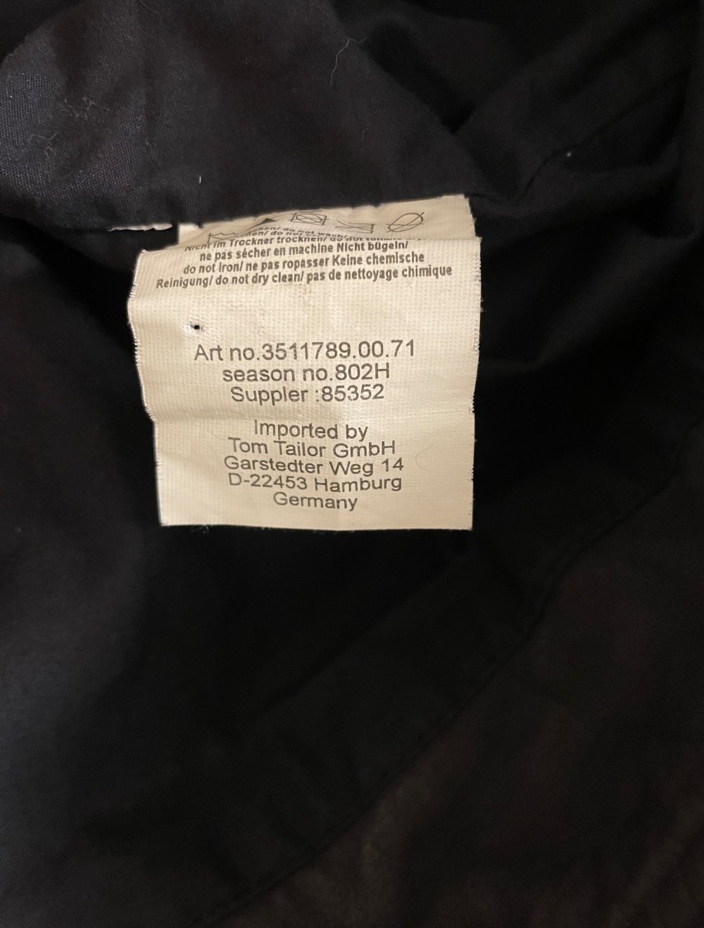 Dunkelblaue Lederjacke von Tom Tailor