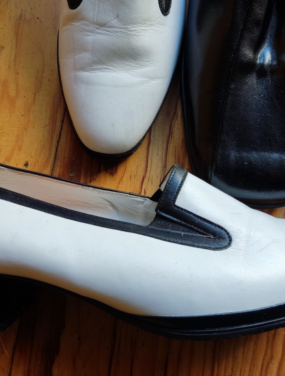 Pumps weiss blau