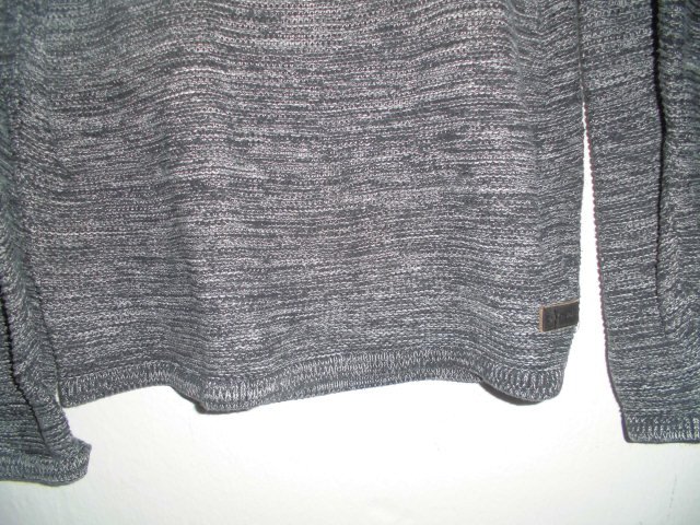 Graumelierter dicker Baumwollpullover für Herren !