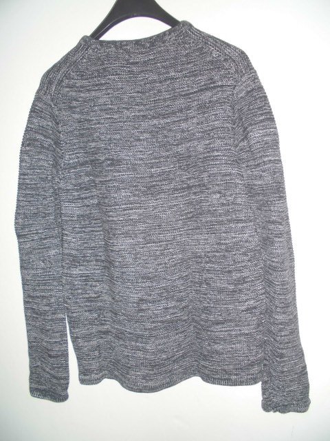 Graumelierter dicker Baumwollpullover für Herren !