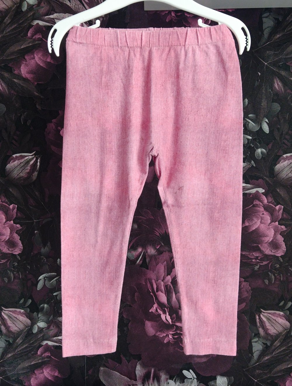 Leggings ° Jersey ° Jeansoptik ° rosa ° handmade ° Kleinkind ° 92