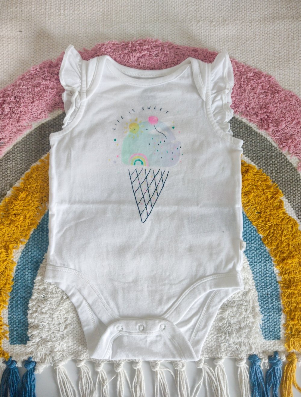 Body ° GAP ° pastell ° Eis ° Flügelärmel ° Baby ° 68