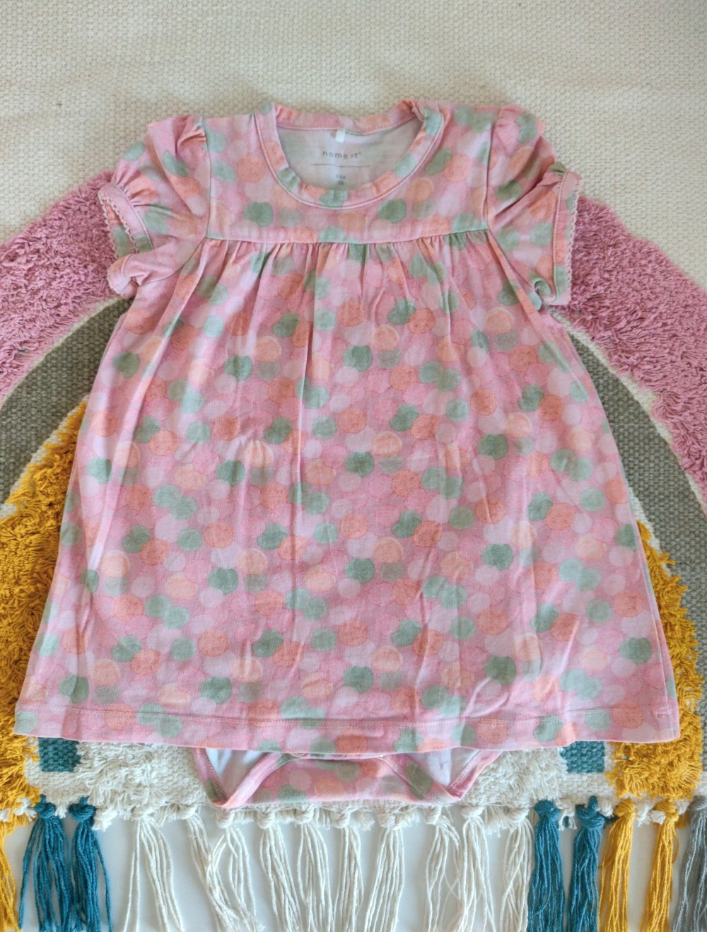 Kleid ° Body ° pastell ° Rosa ° Bubbles ° Baby ° 68
